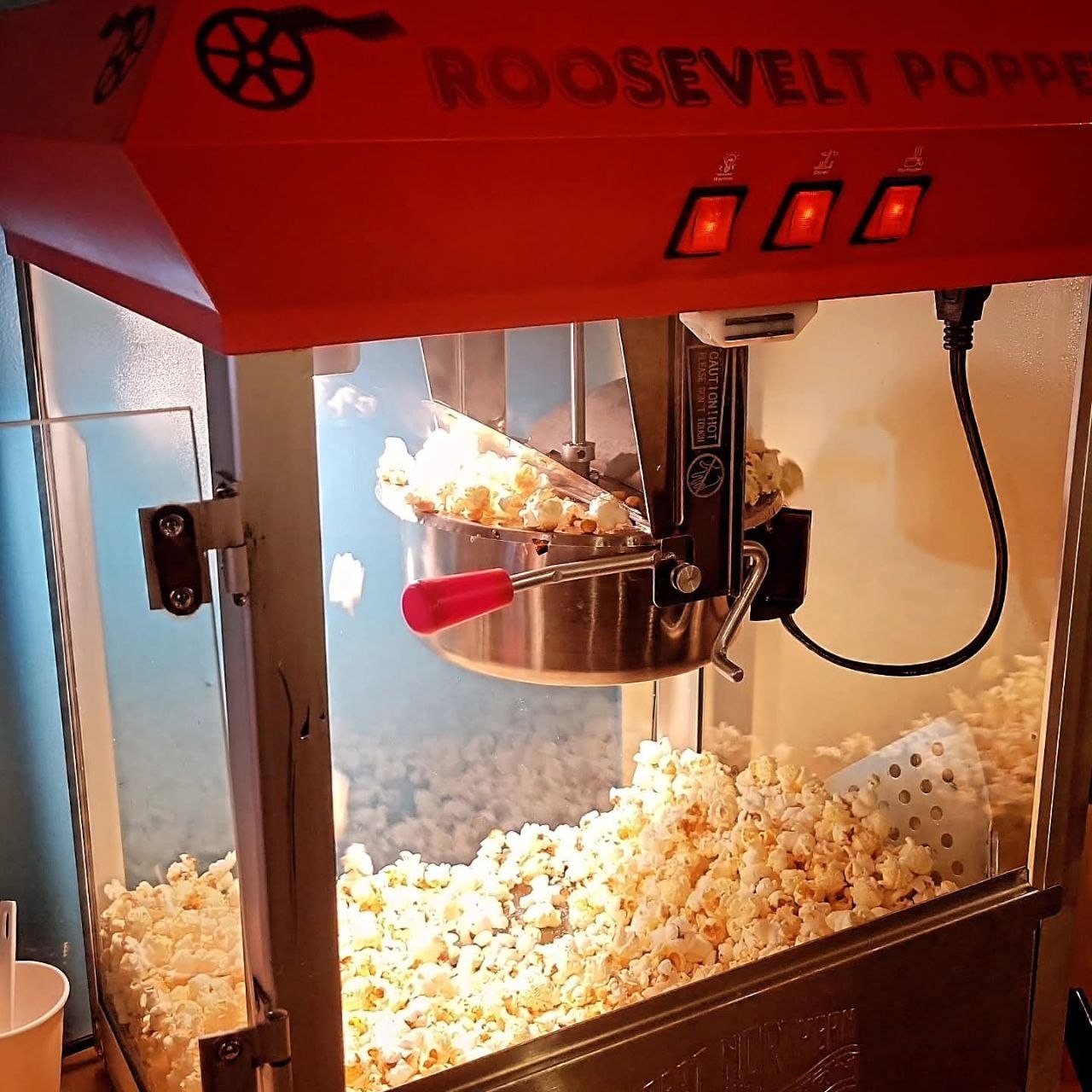 Free fresh popcorn popper at Distant Whistle